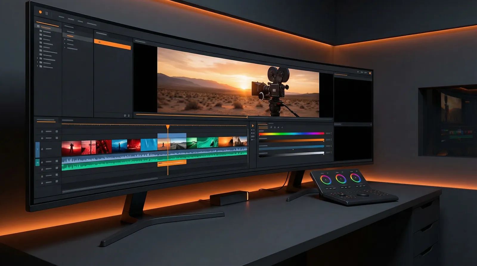 好色tv 专业视频剪辑工作台界面